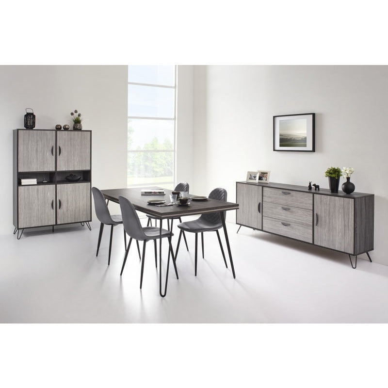 Wall cabinet | Furniture series Moon | Light gray and dark gray