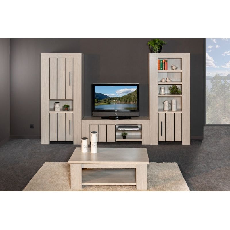 TV cabinet | Furniture series Glory | Light gray | 146x45x53