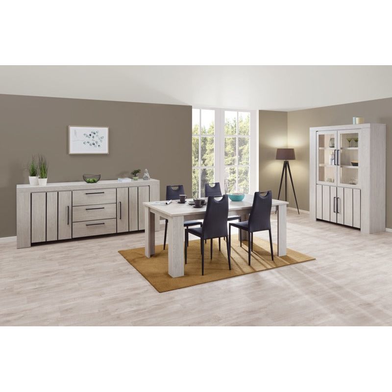 Wall cabinet | Furniture series Glory | Light gray | 86x45x195