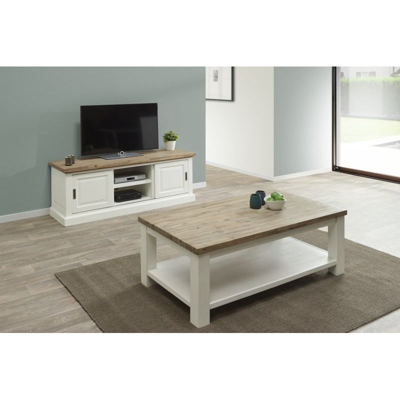 Dining table | Furniture series Tris | White | 170 x 115 x 78 (h) cm