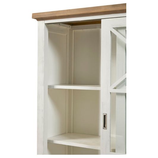 Display cabinet | Furniture series Tris | White | 130 x 45 x 210 (h) cm
