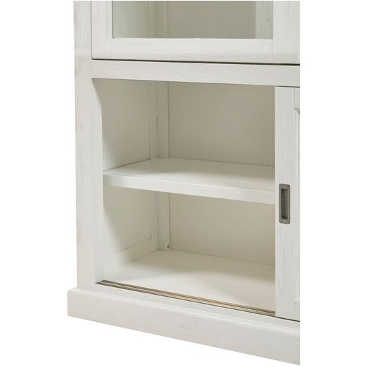 Display cabinet | Furniture series Tris | White | 130 x 45 x 210 (h) cm