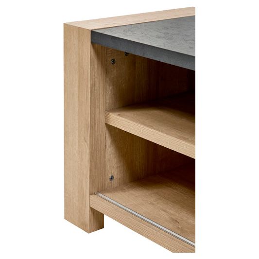 TV cabinet | Furniture series Costas | Anthracite, natural | 151 x