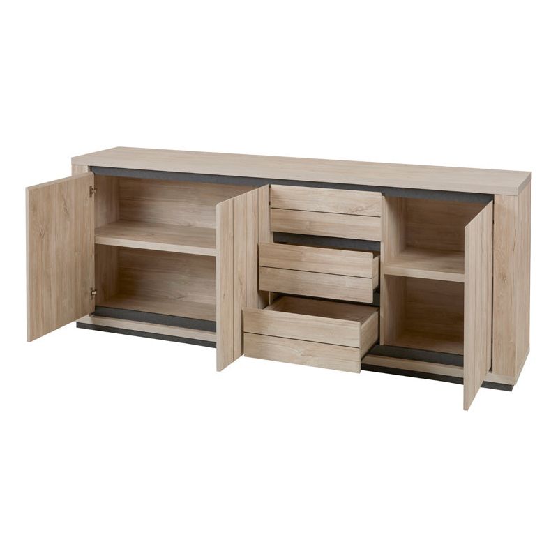 Dresser | Furniture series Leafs | brown, black, natural | 230x