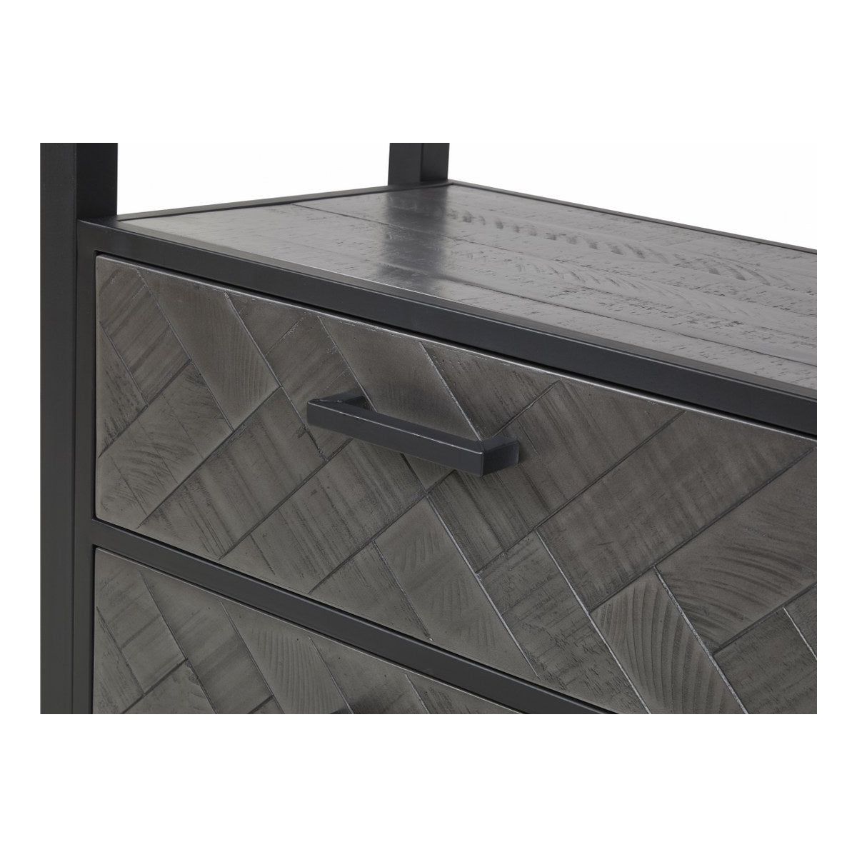 Wall cabinet | Furniture series Micras | Dark gray, black | 75x42