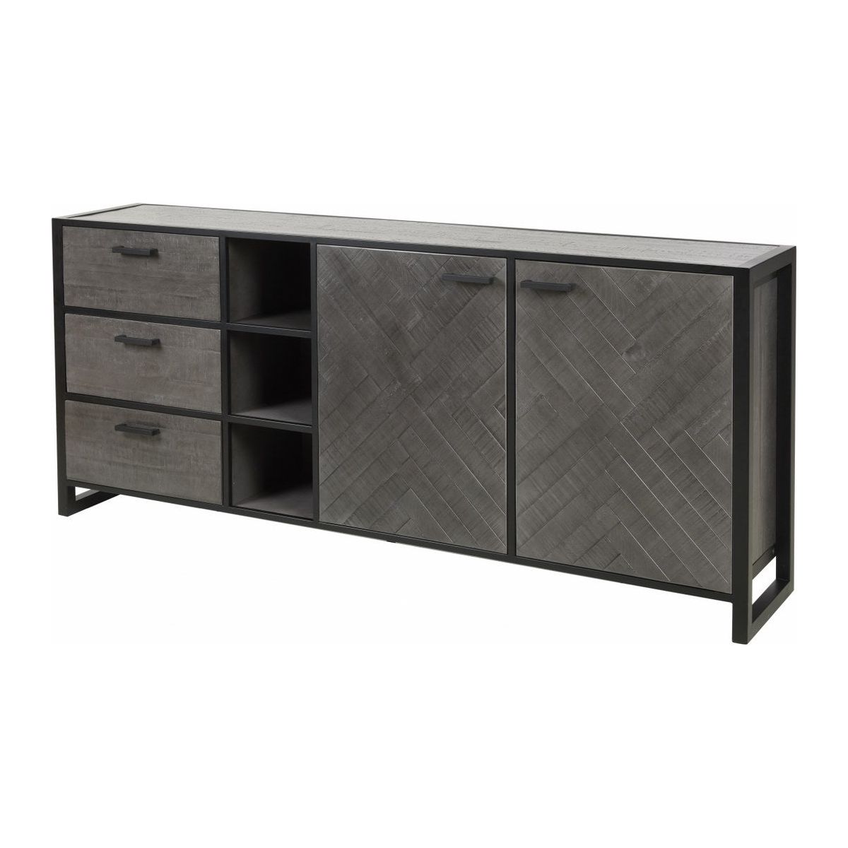 Dresser | Furniture series Micras | Dark gray, black | 220x