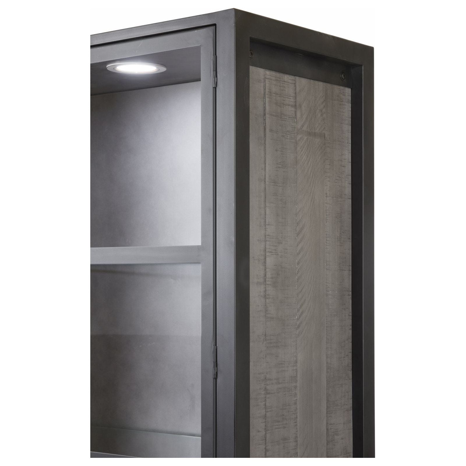 Display cabinet | Furniture series Micras | Dark gray, black | 110