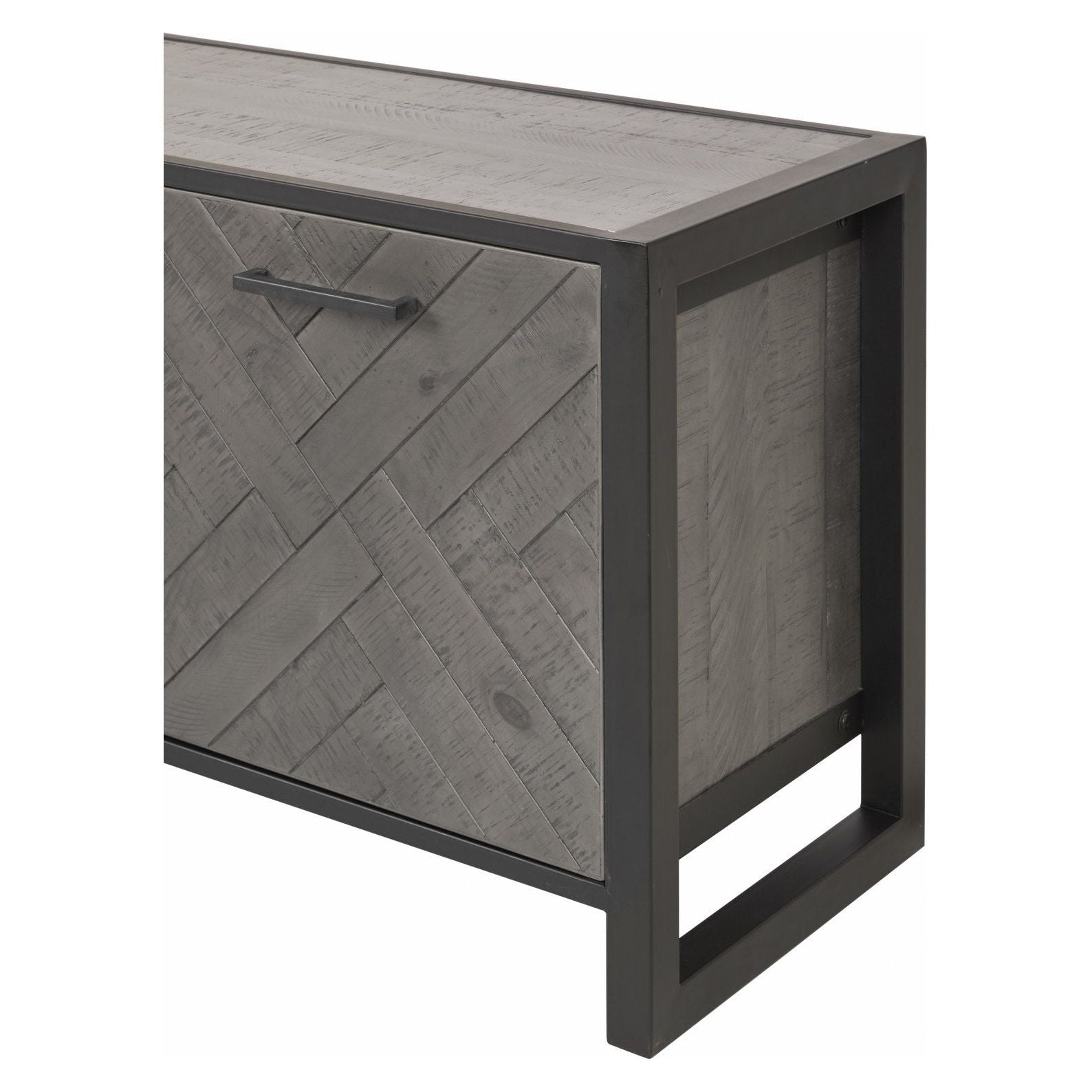 TV cabinet | Furniture series Micras | Dark gray, black | 160x