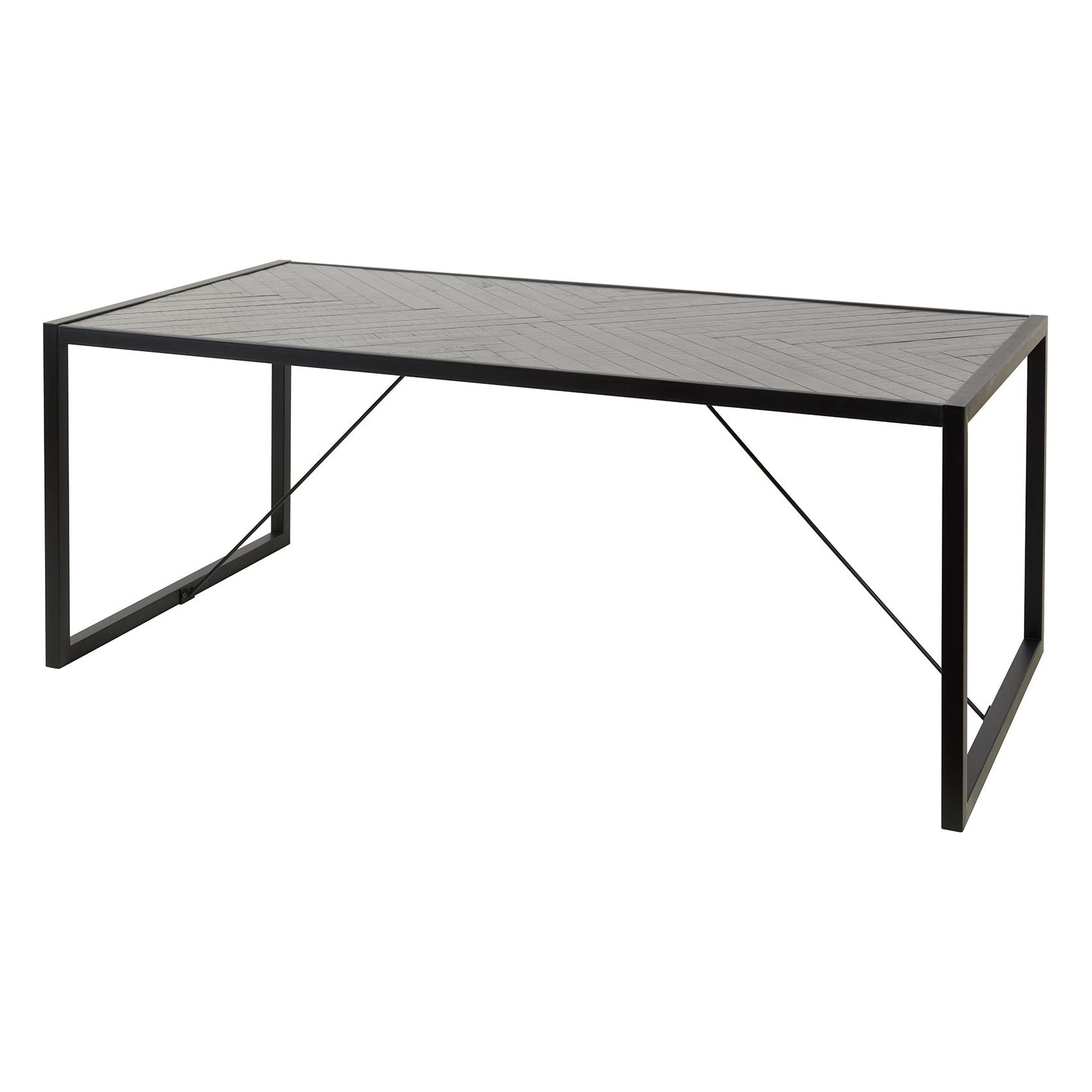 Dining table | Furniture series Micras | Dark gray, black | 200x