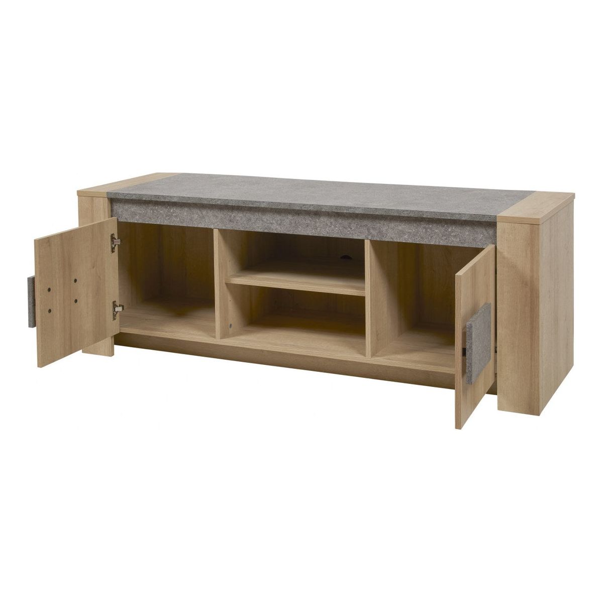 TV cabinet | Furniture series Ariya | brown, natural, light gray |