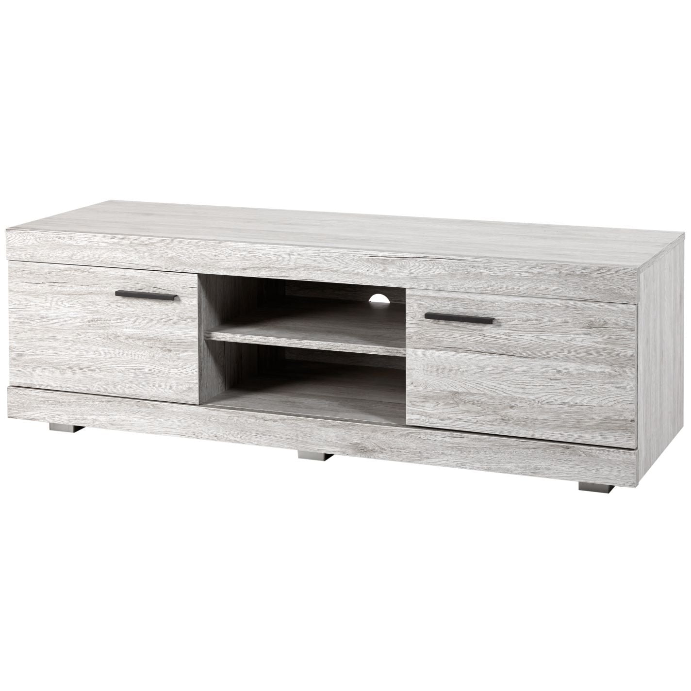 TV cabinet | Furniture series Thoma | light gray, natural | 150x