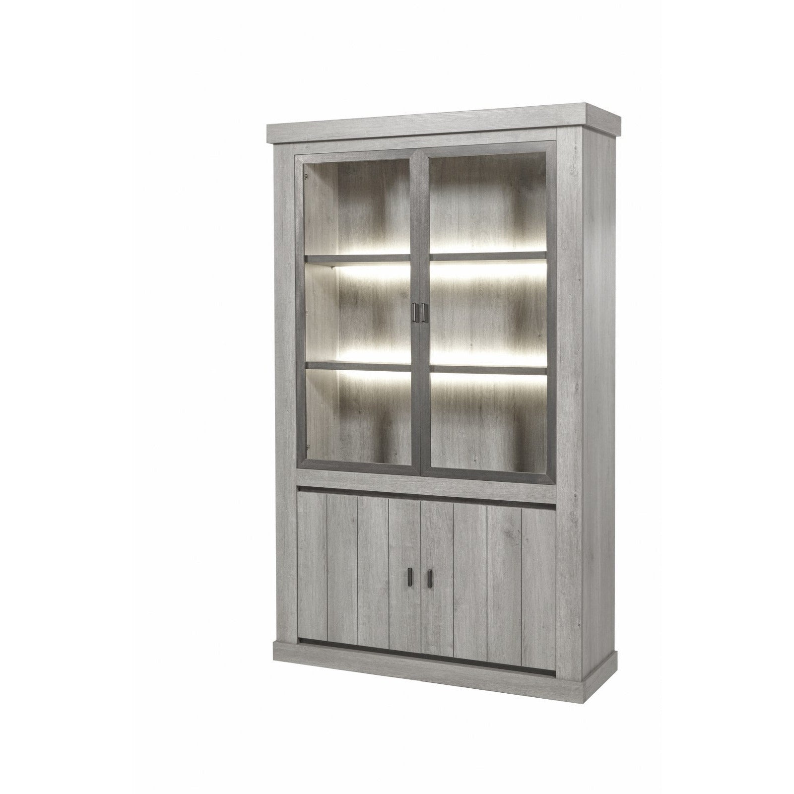 Display cabinet | Furniture series Coupé | natural, gray, black