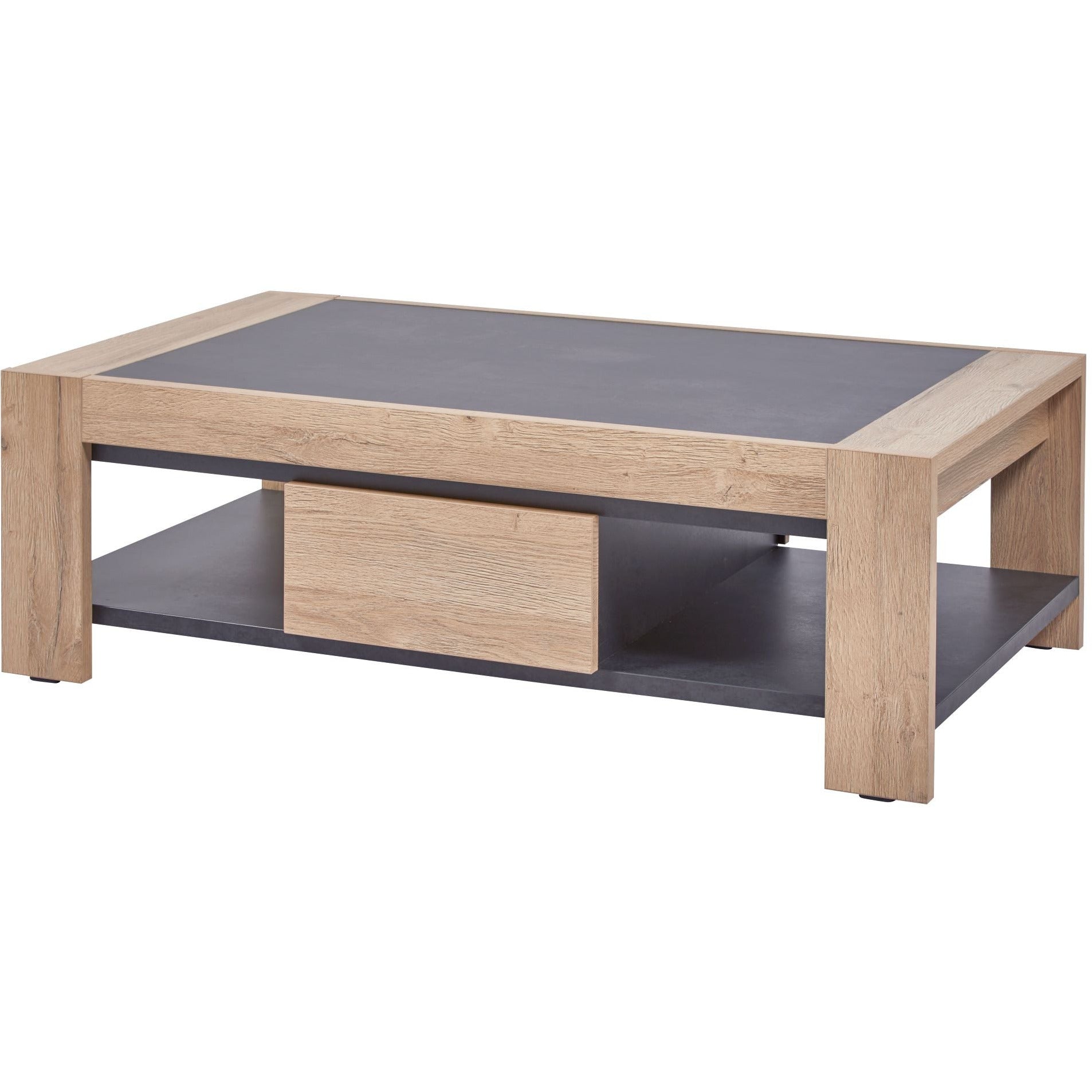Coffee table | Furniture series Fugue | Natural, gray, brown | 120