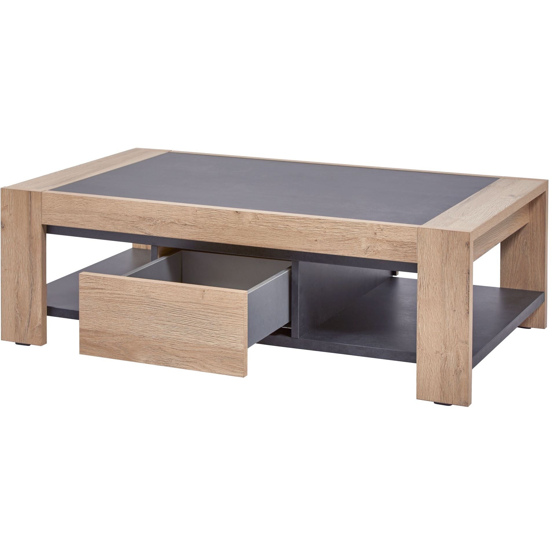 Coffee table | Furniture series Fugue | Natural, gray, brown | 120