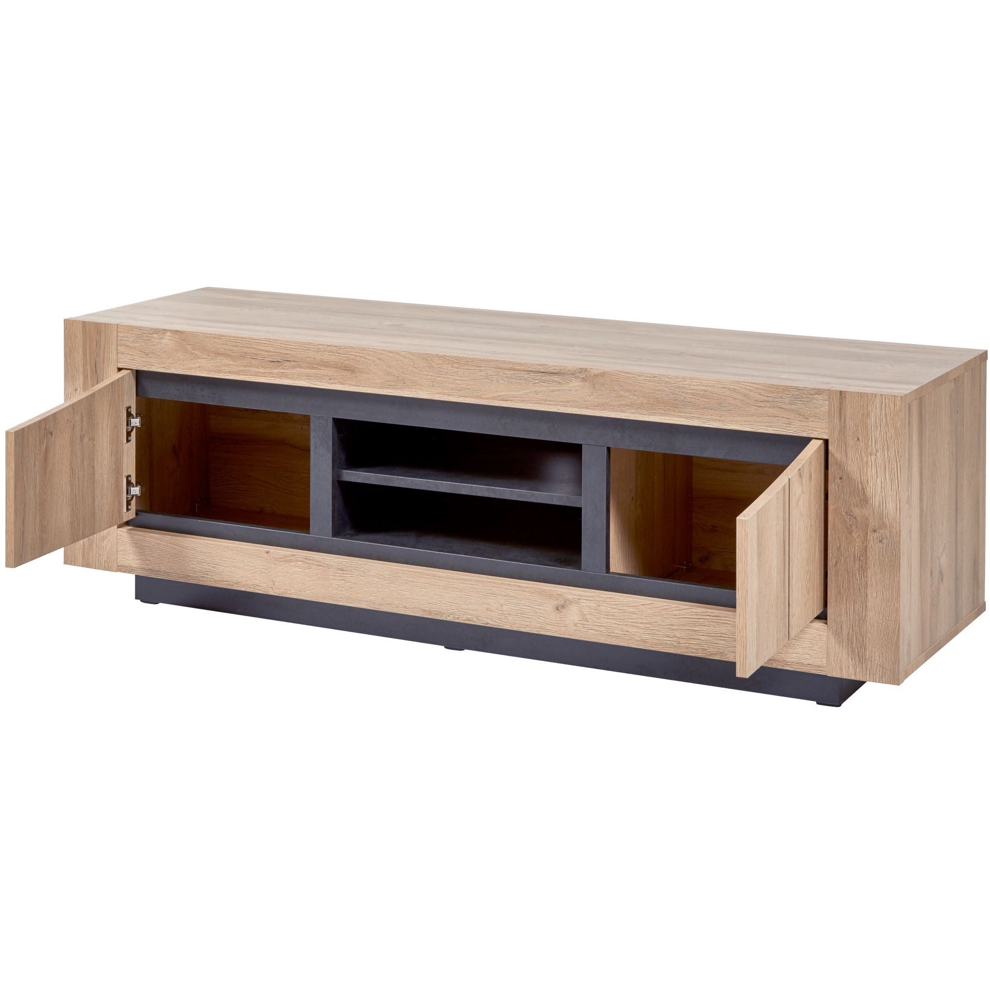 TV cabinet | Furniture series Fugue | Natural, gray, brown | 160x