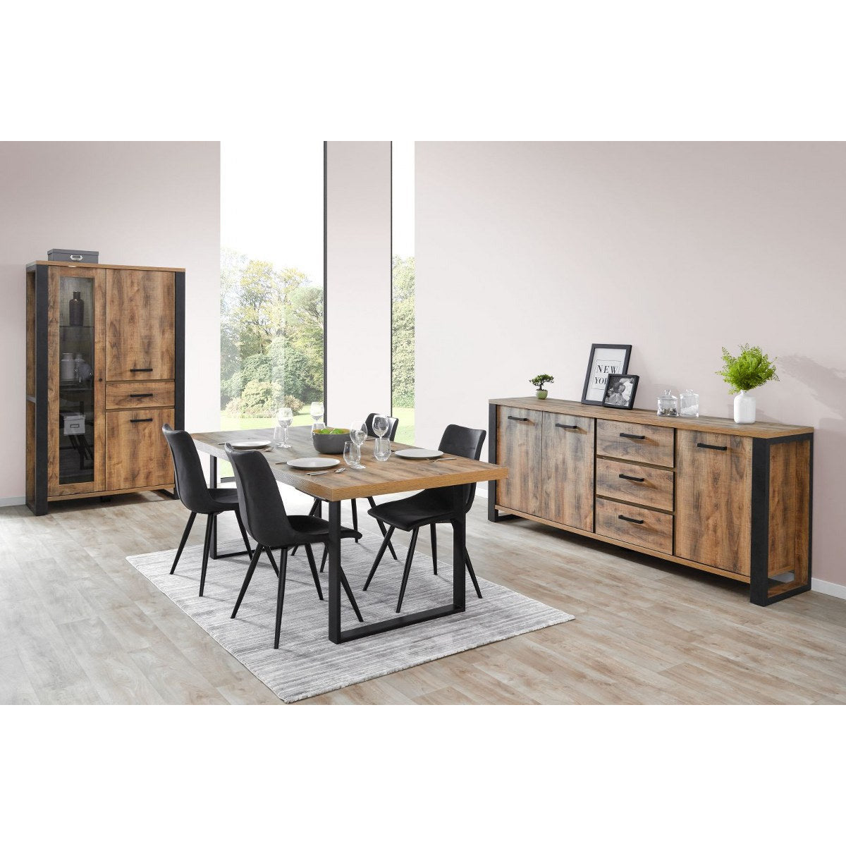 TV cabinet | Furniture series Tremolo | brown, black | 157x48x