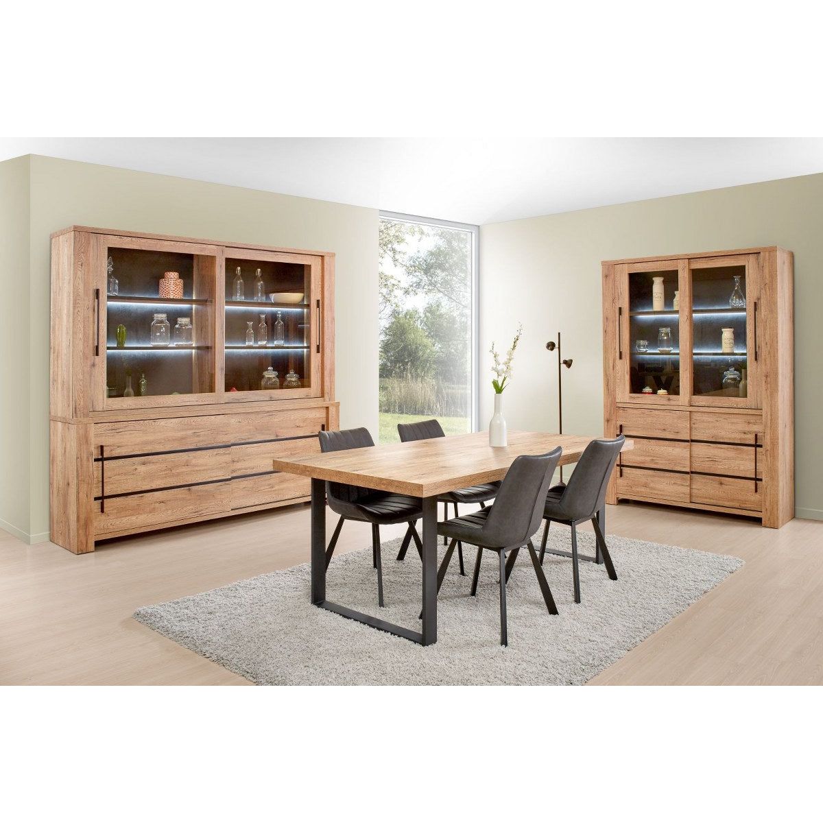 TV cabinet | Furniture series Basto | brown, natural | 150x48x