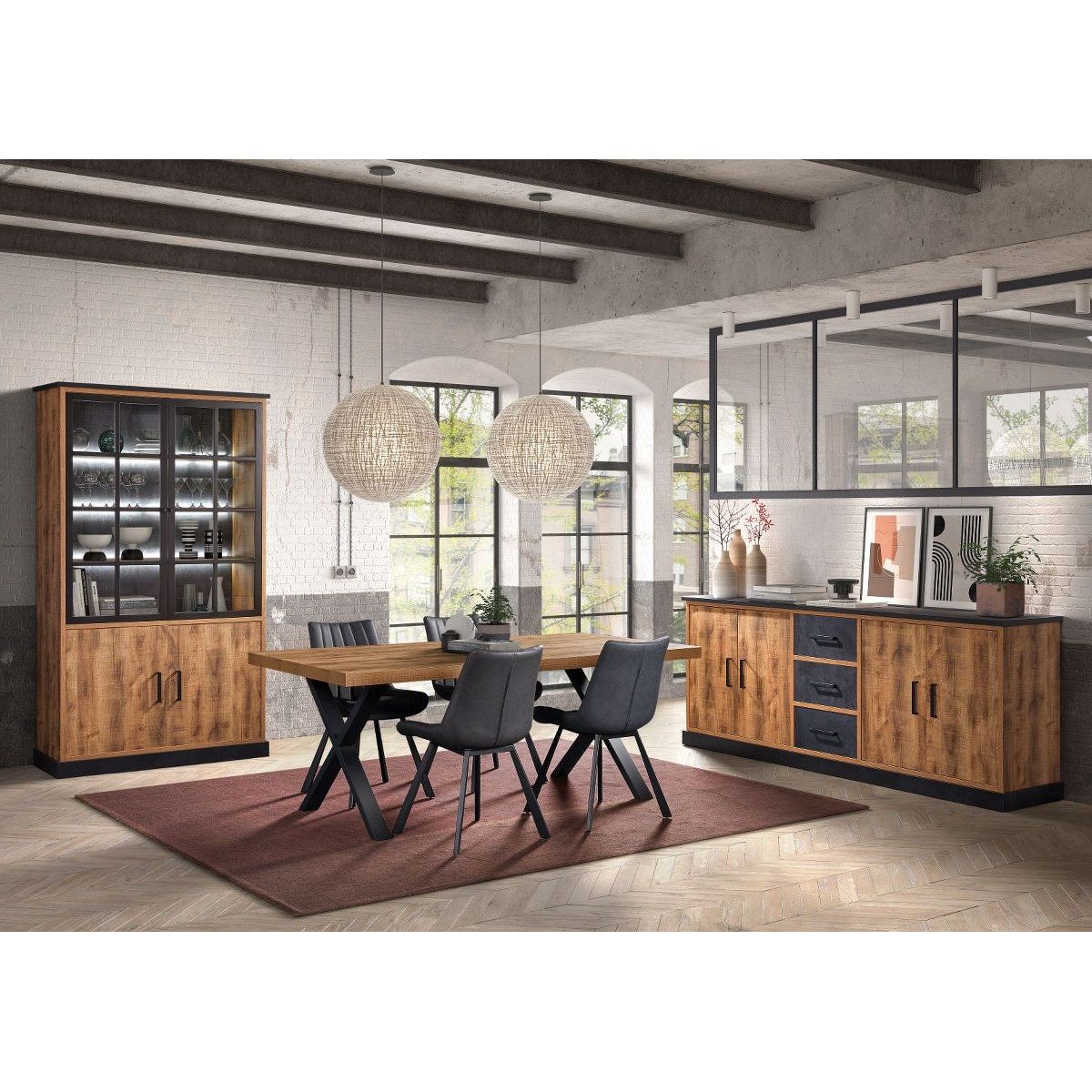 Dresser | Furniture series Cologne | brown | 226 x 48 x 92 (h) cm