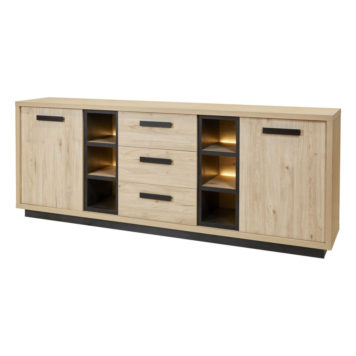 Dresser | Furniture series Tilly | brown, natural, black | 240x