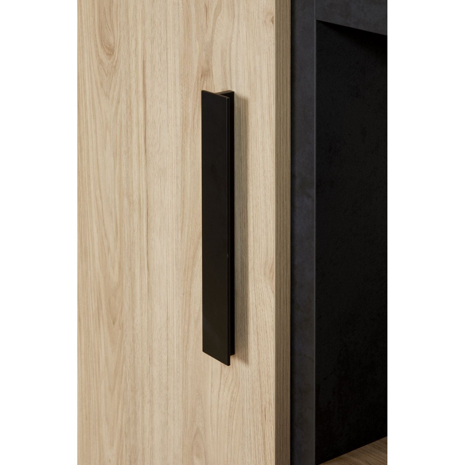 Wall cabinet | Furniture series Tilly | brown, natural, black | 115x