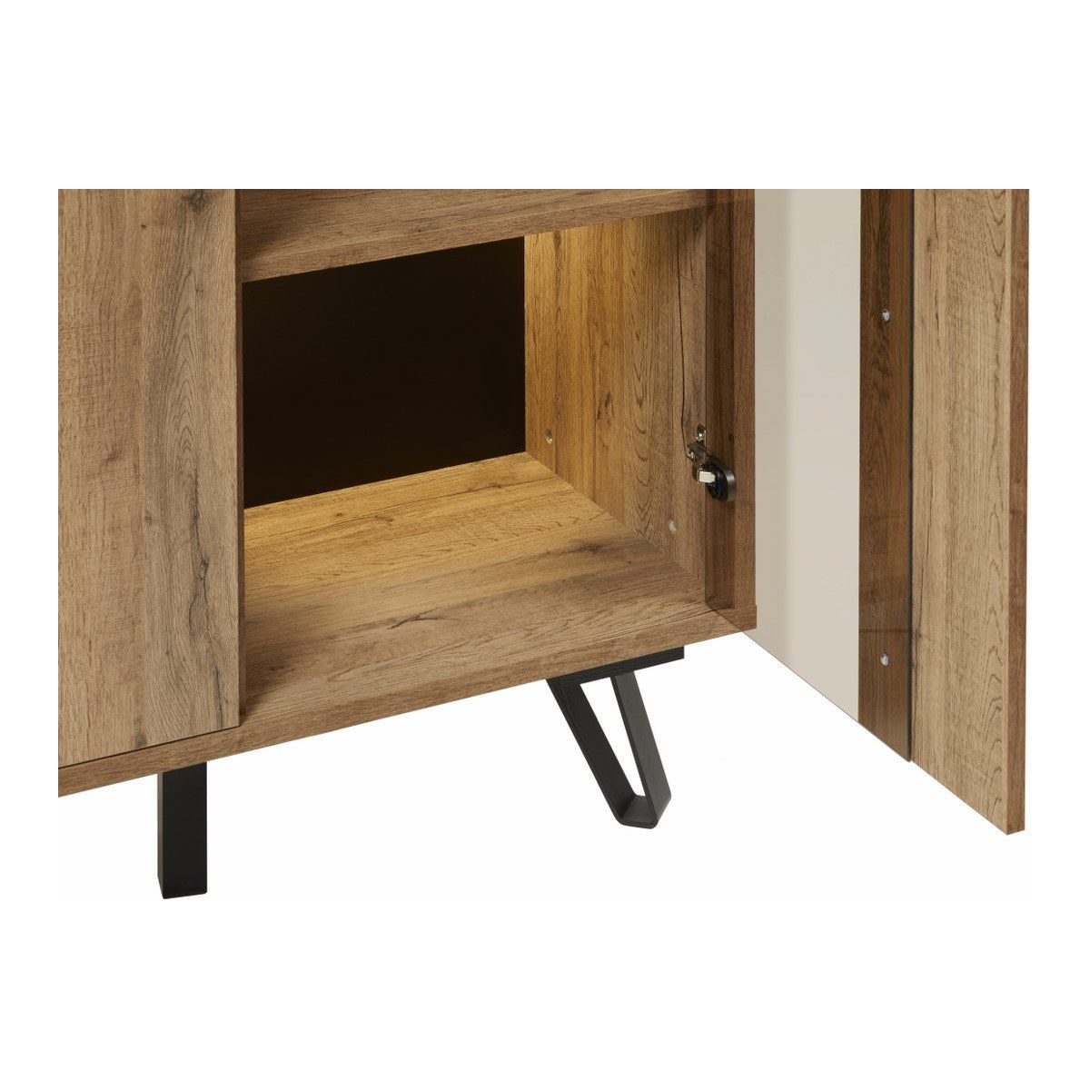 Wall cabinet / display cabinet | Furniture series Manor | brown, natural,