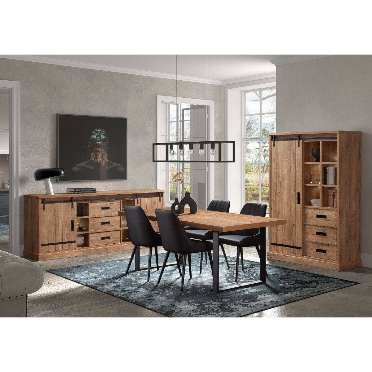 Dresser | Furniture series Albert | brown, natural, black | 225