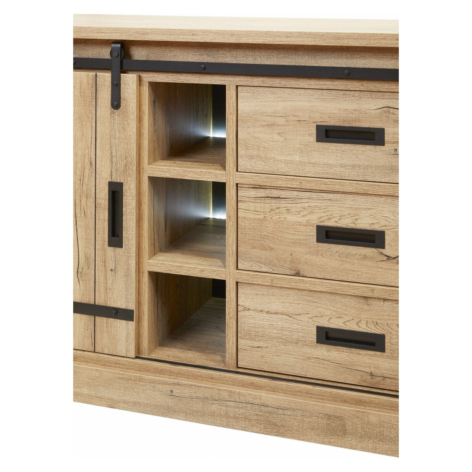 Dresser | Furniture series Albert | brown, natural, black | 225