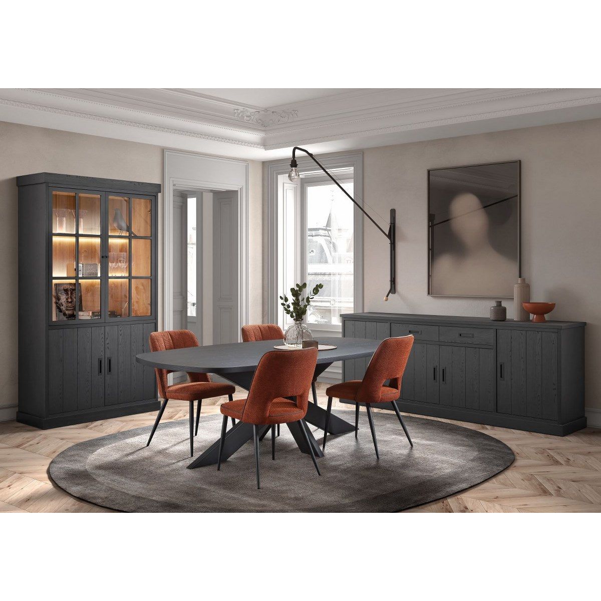 Coffee table | Furniture series Sigma | black | 125 x 68 x 51 (h)