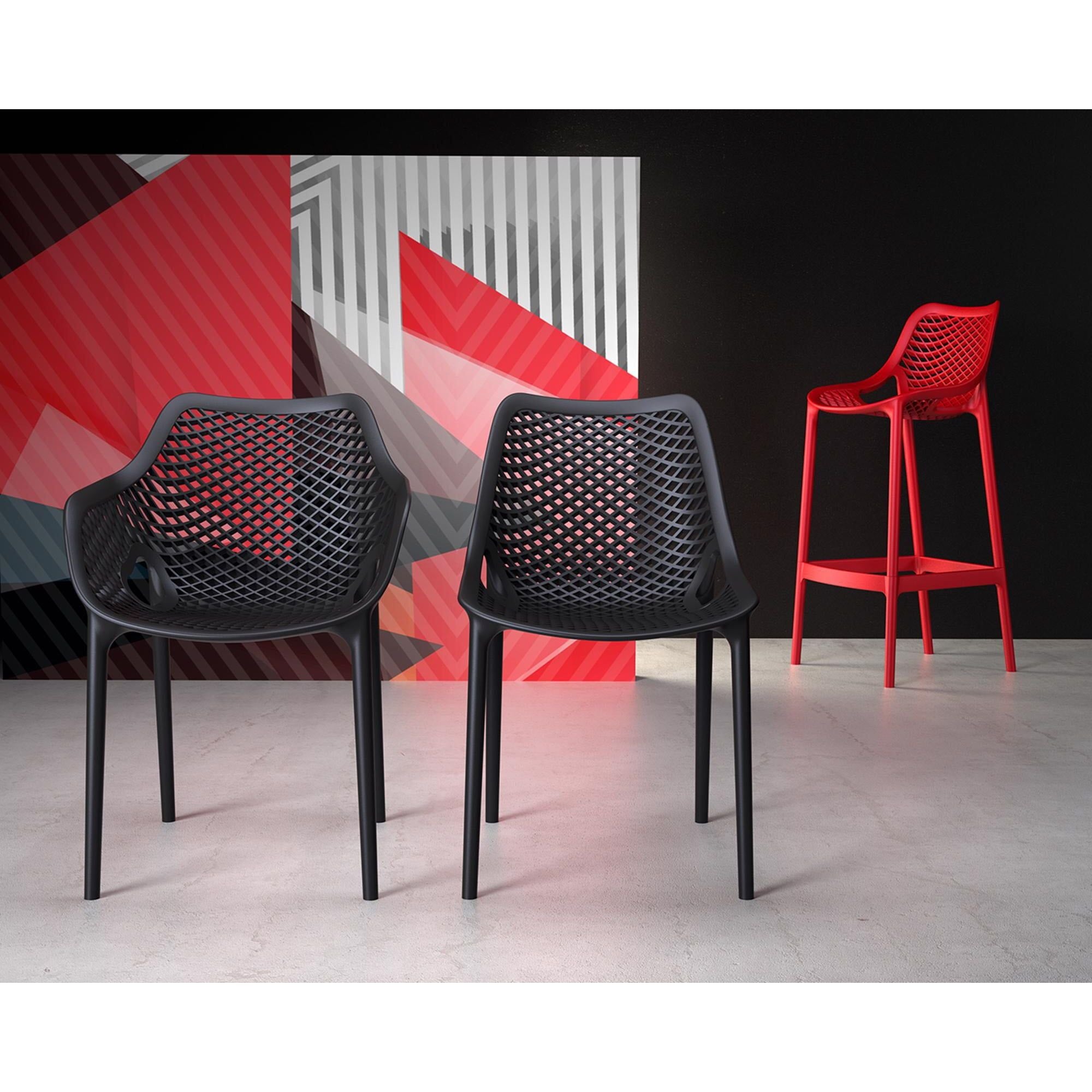 Garbar lattice medium stool inside, red outside