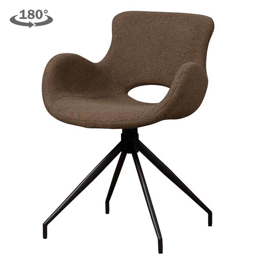Campo Armchair - fabric Teddy MJ87 Dark brown (rotatable) -
