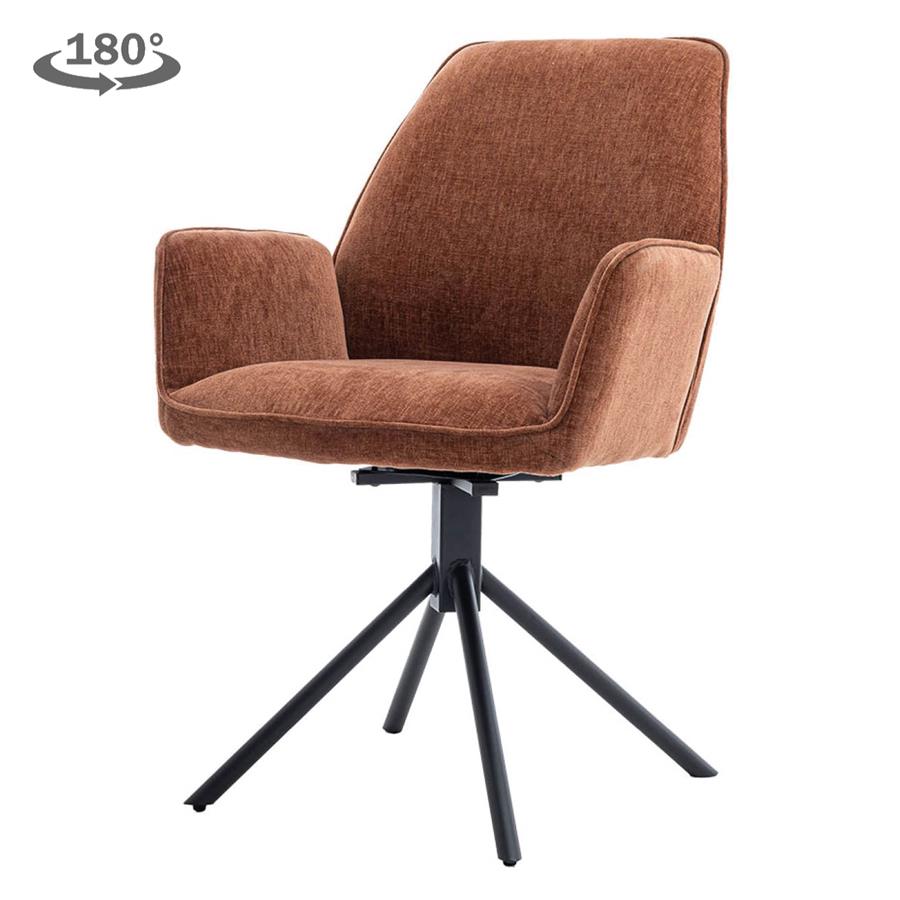 Amaro Armchair - fabric Nature 500 Pearl copper (rotatable)