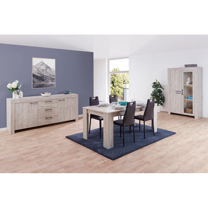 Wall cabinet | Furniture series Rogon | Light gray | 110x43x180