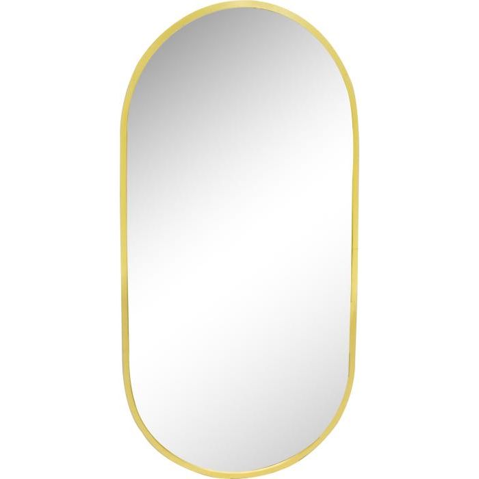 Mirror with aluminum frame 50x100cm. Gold
