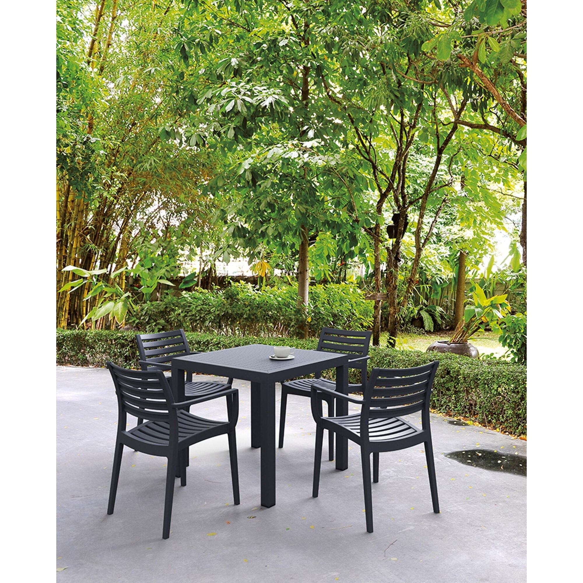 Garbar Arctic Square table indoors, outdoors 80x80 black