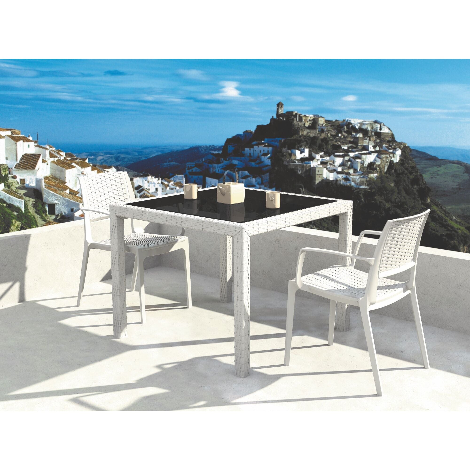 Garbar Atlantic Square table indoors, outdoors 94x94 White
