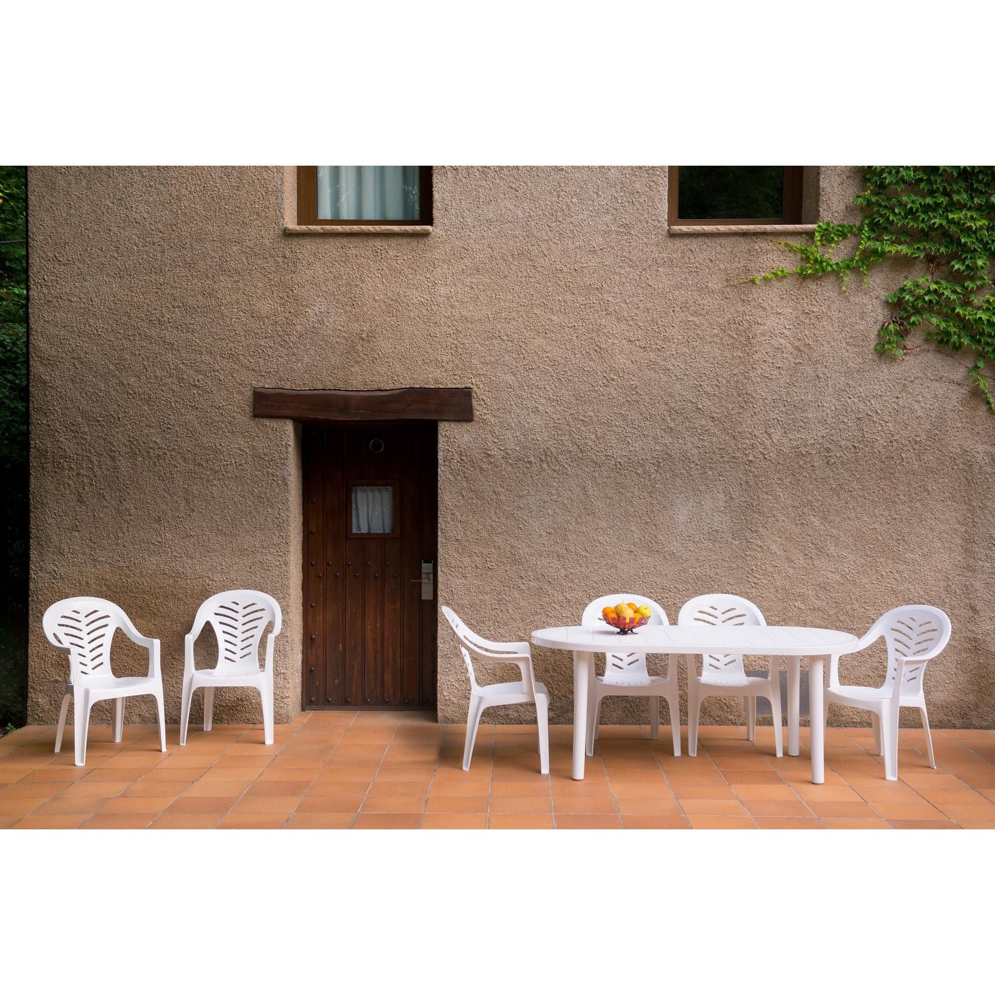 Garbar Brava Oval table Outdoor 180x90 White