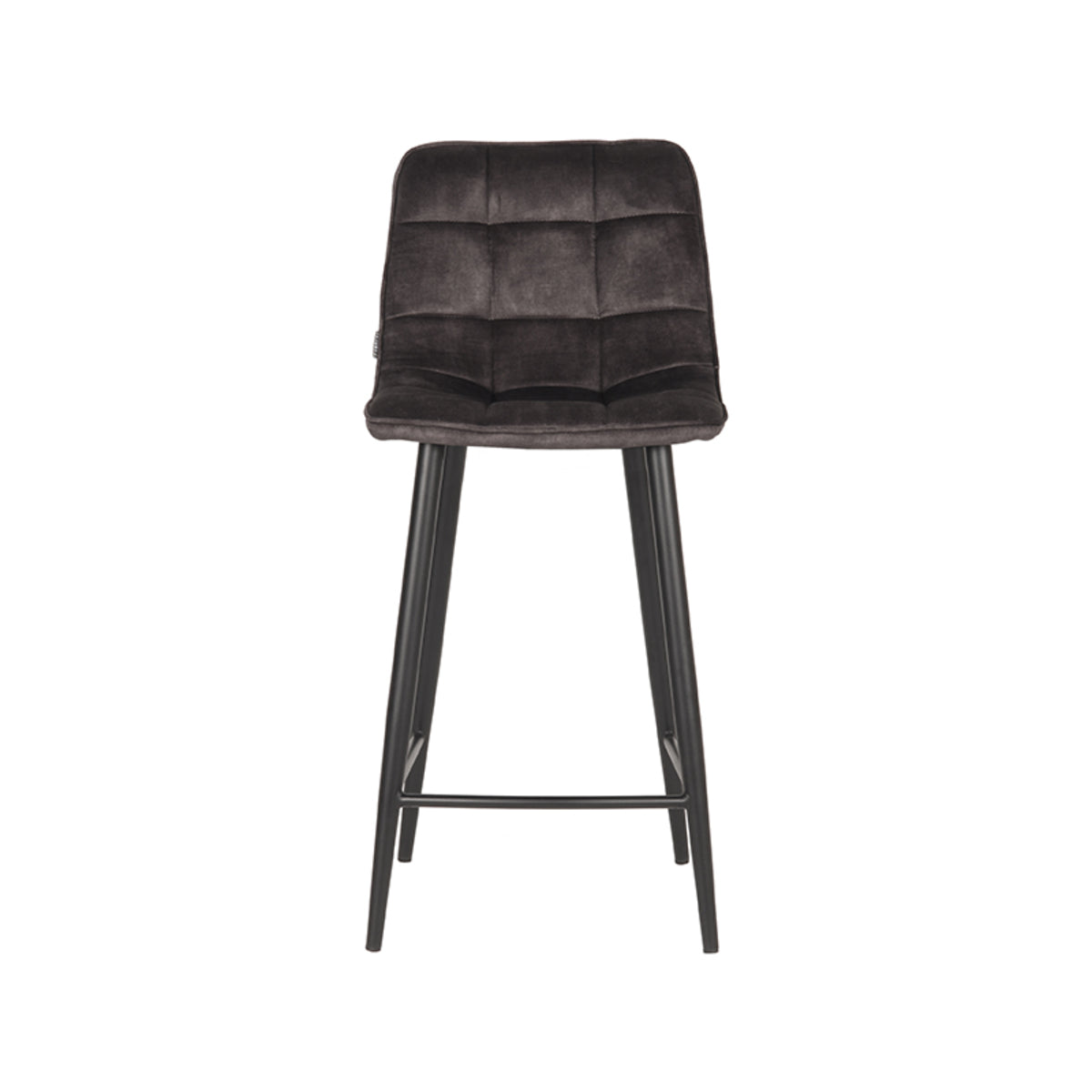 LABEL51 Bar stool Jelt - Anthracite - Velours - Seat height 65 |