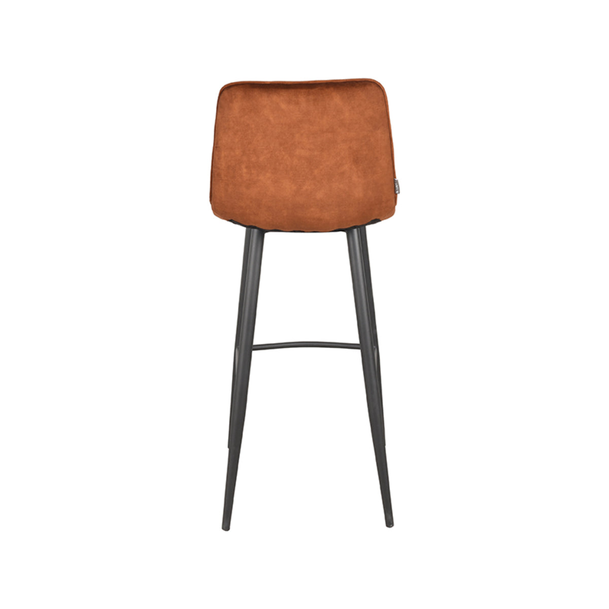 LABEL51 Bar stool Jelt - Ocher - Velours - Seat height 78 | 2 pieces