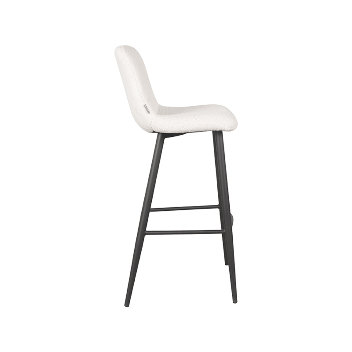 LABEL51 Bar stool Jep - Ivory - Teddy - Seat height 78 | 2 pieces