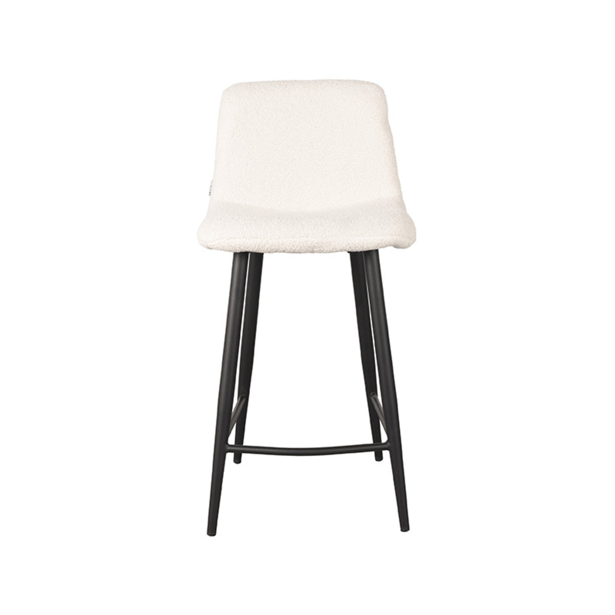 LABEL51 Bar stool Jep - Ivory - Teddy - Seat height 65 | 2 pieces
