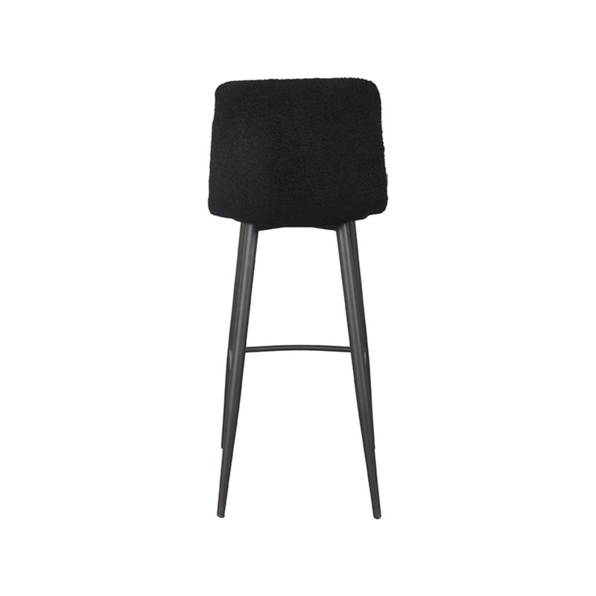 LABEL51 Bar stool Jep - Black - Teddy - Seat height 78 | 2 pieces