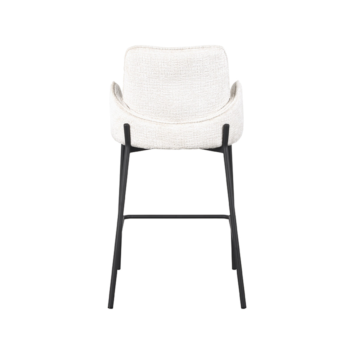 LABEL51 Bar stool Joni - Cream - Velvet - Seat height 65 cm |