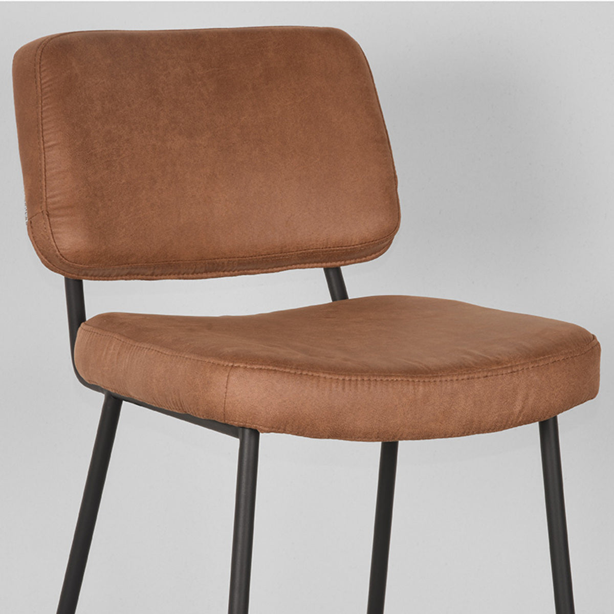 LABEL51 Bar stool Noah - Cognac - Microfiber - Seat height 78 |