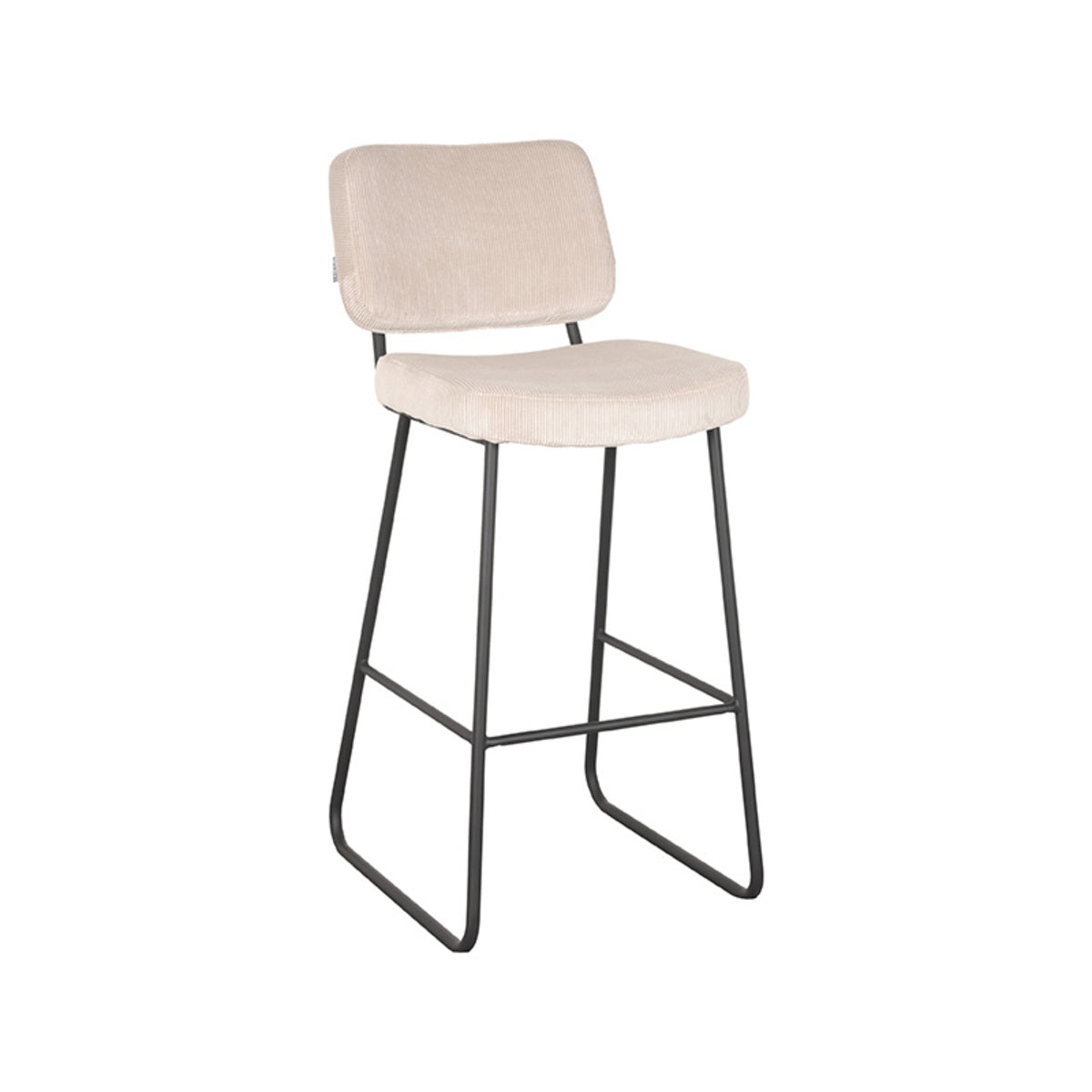 LABEL51 Bar stool Noah - Natural - Ribcord - Seat height 78 |