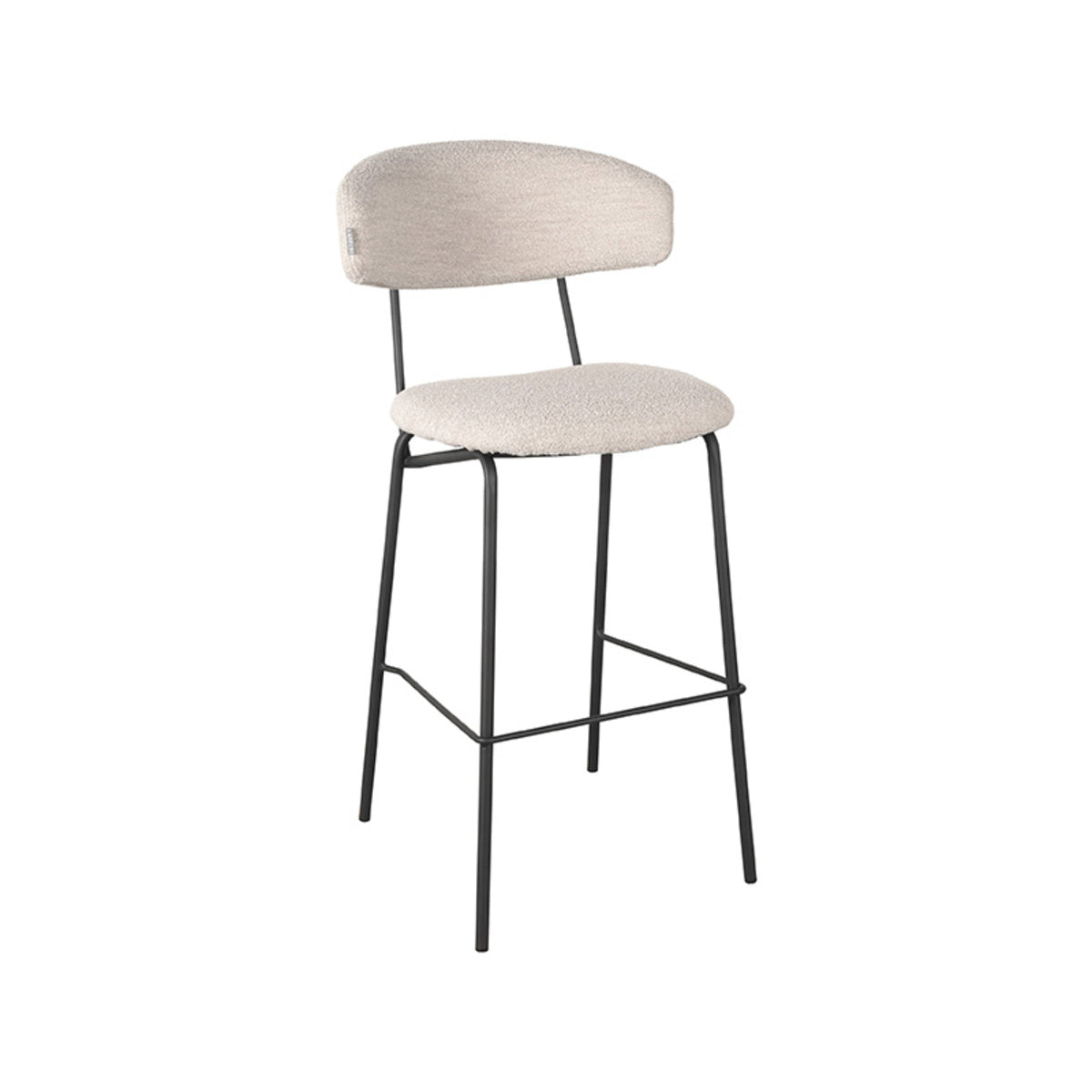 LABEL51 Bar stool Zack - Natural - Boucle - Seat height 78 |
