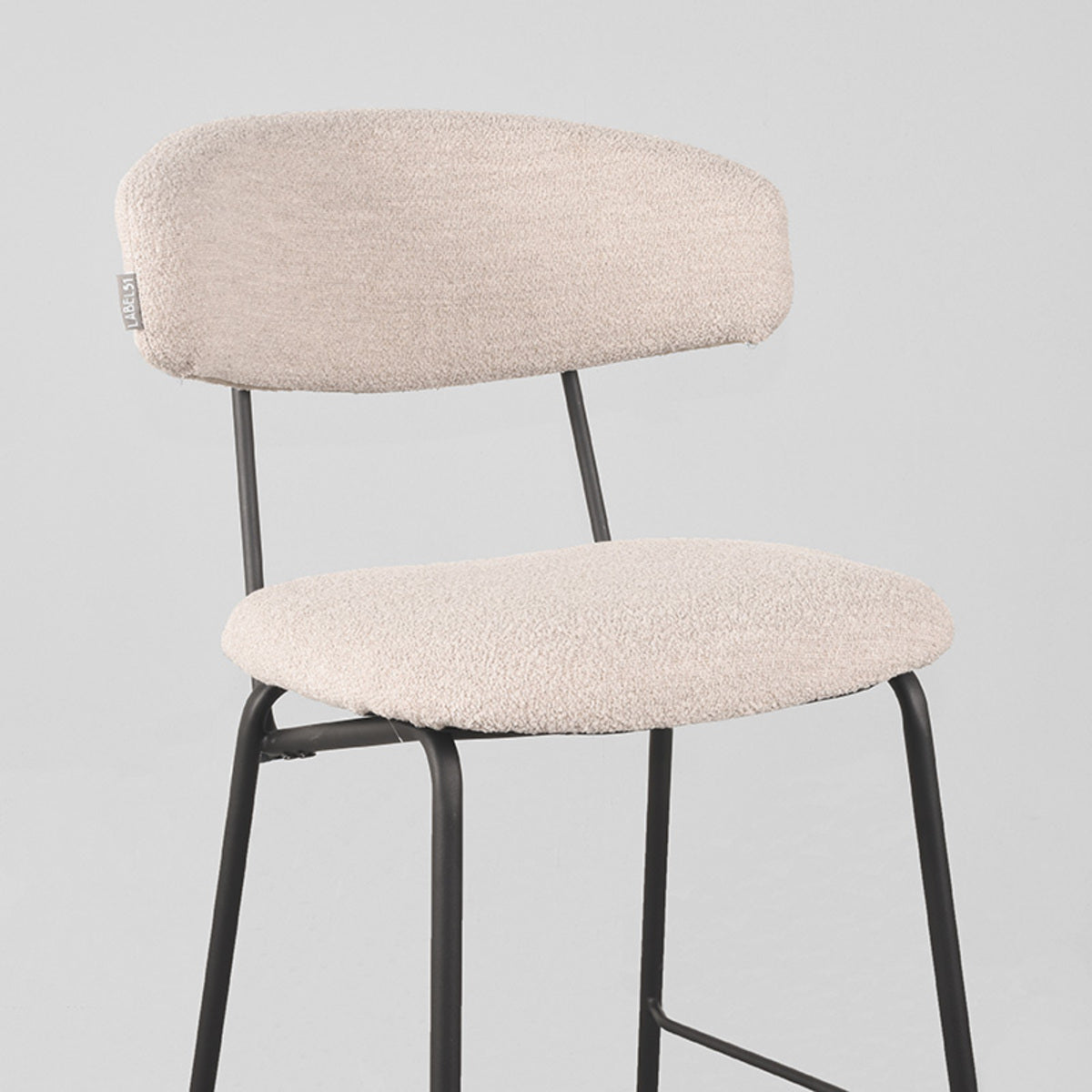 LABEL51 Bar stool Zack - Natural - Boucle - Seat height 65 |