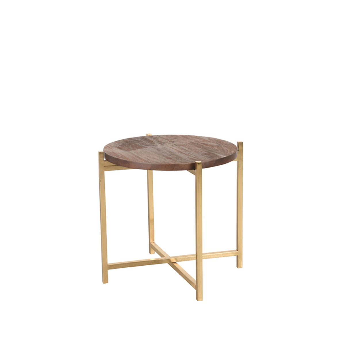 LABEL51 Side table Dox - Espresso - Mango wood - Gold