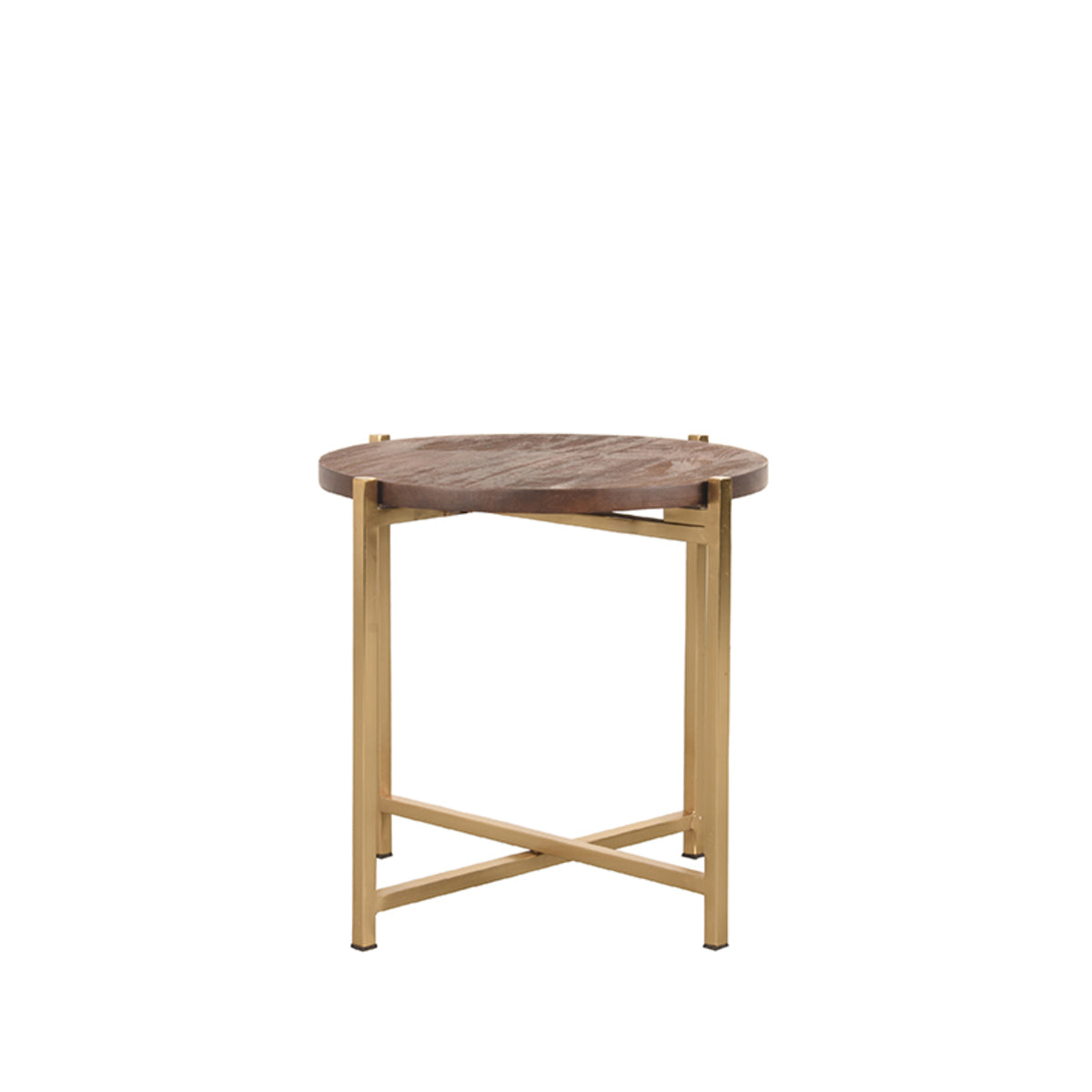 LABEL51 Side table Dox - Espresso - Mango wood - Gold