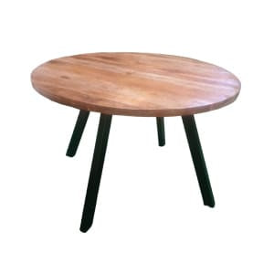 Round Mango wood dining table natural - 110cm