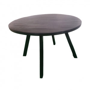 Round Mango wood dining table black - 100cm